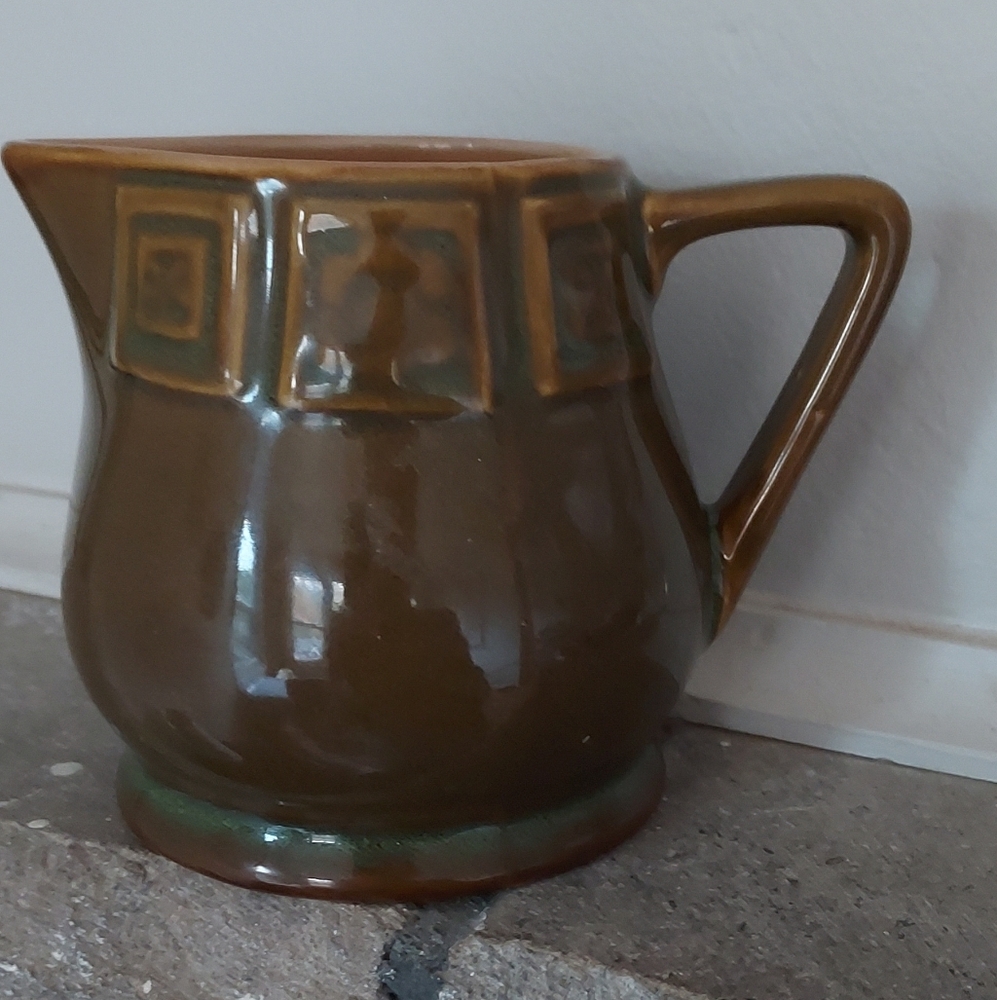 Pfaltzgraff Passage Creamer Small Pitcher Brown Green Reactive Glaze